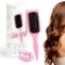 Curl Defining Brush Lockenbürste Styling Brush Curl Hair Brush Curl Define Stylingbürste mit 1 Scrunchies Haarbürste zum Entwirren für Frauen Lockenbürste für Definierte Naturlocken(Rosa)