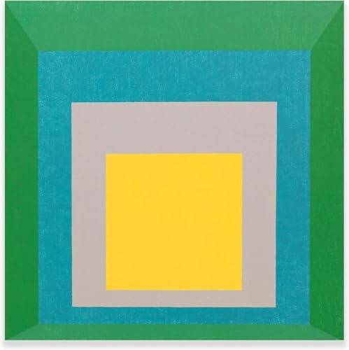 DDSEW GREWT Josef Albers Poster Josef Albers Hommage an das quadratische Gemälde Abstrakte Leinwand Wandkunst Josef Albers Drucke für Wohnkultur Bild 60x60cm ohne Rahmen
