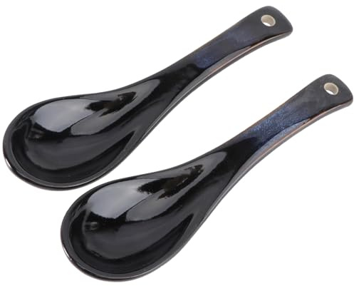 2Pcs Cucchiaio In Ceramica Stile Cinese Cucchiaio di Zuppa Porzione Cucchiaio di Riso Asiatico Cucchiaio per Cucina Home Ristor