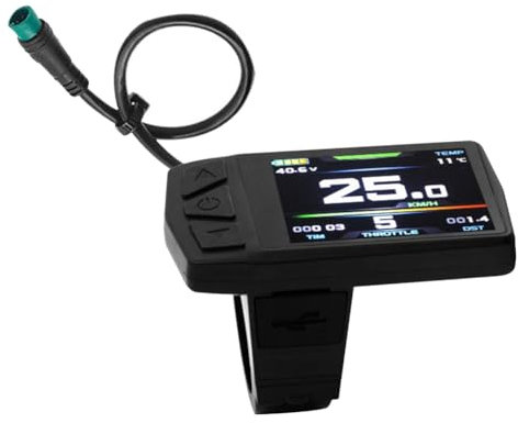Okeeyseda Electric Bike KT-TF01U LCD Display Meter 24V 36V 48V Waterproof Connection Plug Ebike Intelligent Display with USB