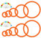BEIMEIII 10 Stück Dart Übungsringe Orange 20 Stück Pinnadeln Gefühlt Dartscheibe Schutzring Trainingsringe Dart Zubehör Darts Schutzring Steeldart Pins Stecknadeln für Anfänger Üben Das Training
