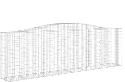 Gabionen mit Hochbogen 6 STK. 400x50x120140cm - Verzinktes Eisen für Gartenpflege, Langlebig & Stabil - Perfekt für Gartengestaltung & Grundstücksbegrenzung