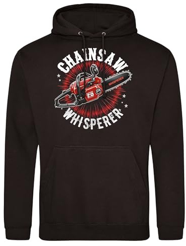Purple Print House Funny Tree Surgeon Adult Hoodie Chainsaw Whisperer Hooded Top Father's Day Birthday Carpenter Gift for Men & Women