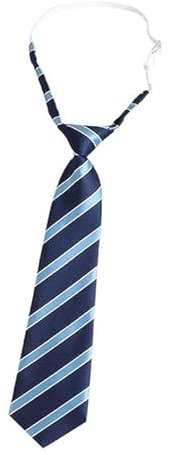 Krawatte Kinder Jungen,Vorgebundene Kinderkrawatte,Clip Schlipse,Blau Einfarbig EinheitlicheVorbindung Verstellbare krawatten Mit Vorgebundenen Knoten Vorgebunden Gummizug für Programmleistungen