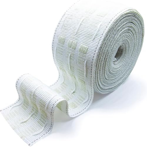 Rayakt 10 Metres x 3 Inch White Curtain Header Tape, Pencil Pleat Curtains Pleat Heading Tape, Detachable Cord Design Curtain Tapes for Blackout and Wave Curtains (10 Metres)