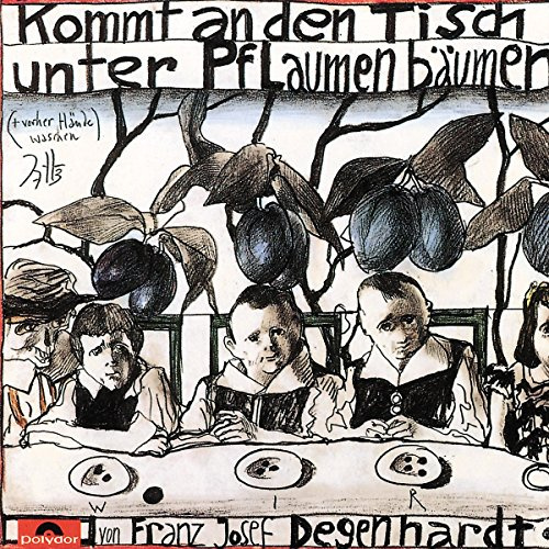 Kommt an den Tisch unter Pflaumenbäumen
