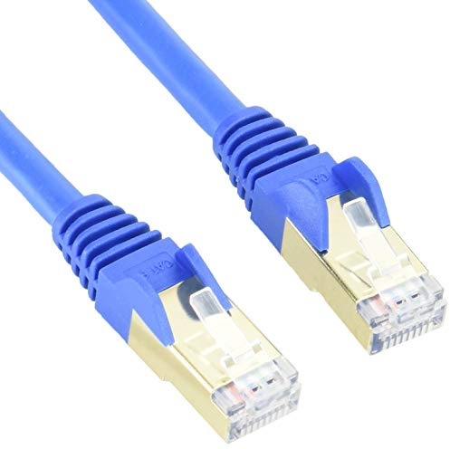 StarTech 1m Cat6a Snagless Ethernet Cable, Blue (6ASPAT1MBL) | 100W PoE delivery, Gold-plated RJ45, Patch Cable, Ethernet Cord, 10 Gigabit, Network, Strain Relief, TIA, 26AWG copper