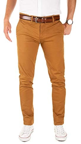 Yazubi Herren Chino Hose, Modell Dustin, Chinohose mit Gürtel