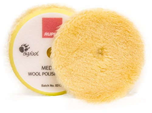 2 Stück Rupes Bigfoot Gelbe Woll Pads Medium 80/90mm für LHR75e