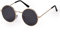 ADEWU Runde Sonnenbrille Hippie Vintage Street Style Cyberpunk Brillen Metallrand für Herren Damen (Gold-Grau)