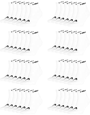 HEAD Unisex Quarter Sportsocken 24er Pack, Größe:39/42, Farbe:White (300)