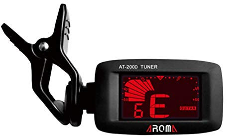 Supvox Stimmgerät Clip auf Stimmgerät für Gitarre Bass Ukulele Violine Buntes LCD Display Kalibrierte Tonhöhe Mehrfachverwendung Elektronisches Stimmgerät