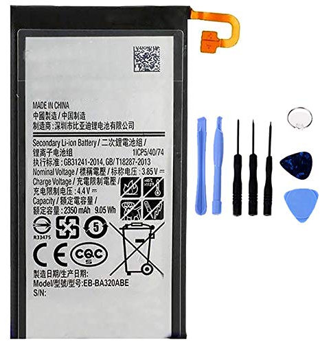 Akku kompatibel mit Samsung A3 2017 A320 EB-BA320ABE mit hoher Kapazität 2350 mAh inklusive Demontage-Set