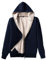 AOTORR Ladies Plain Hoodie Winter Warm Fleece Lined Zip Up Jacket Coat for Women Navy Small