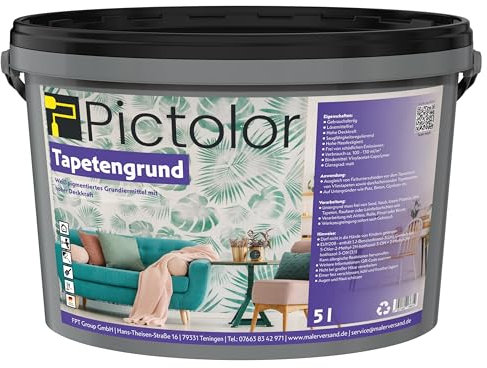 Pictolor Tapetengrund 5 Liter weiß