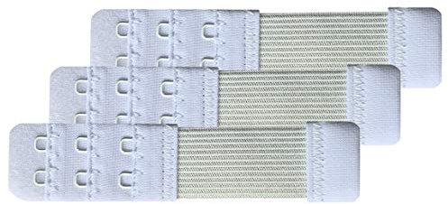 Chanie Women Pack of 3 Soft Comfortable 2 Hooks Bra Extender,10.4cm x 2.5cm