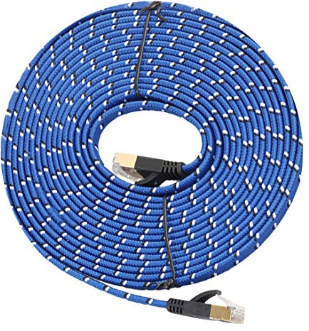 LAN rete cavo Ethernet Patch Cable 10m Placcato Oro CAT-7 10 Gigabit Ethernet Ultra Piatto Cavo Patch For Modem Router Di Rete LAN Integrata Con Connettore RJ45 Schermato Alta velocità