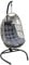 SH&G Hanging Egg Chair | Basket Chair, Stand & Cushion Set | Grey Rattan & Steel with Grey Cushion | Signature Homes and Gardens