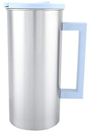 Jarra de agua de 64 oz con tapa hermética, aislamiento térmico de acero inoxidable Anti-escaldado Jarra de bebidas de fácil consumo para fiesta de restaurante de cocina(Azul)