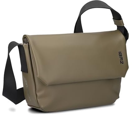 Zwei Umhängetasche Cargo CA60 Messenger-Bag 3 Liter hochwertiges Hydroflex-Material praktisches Schlüsselband verstellbarer Gurt sportliche Crossbody-Bag für Damen Herren & Teenager (olive)
