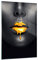 Bilder auf Glas 70x100cm Glasbild Gold Mund Schwarz Groß Wanddeko Bild im Glas Schlafzimmer Küche Deko Wandbilder Dekoration Wohnzimmer Modern Wall Decor Glasdruck Wand Kunstdruck Art GPA70x100-4460