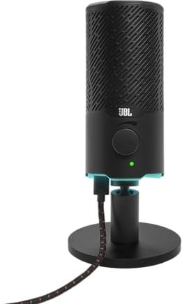 JBL Quantum Stream: micrófono USB de Doble patrón Premium para transmisión, grabación y Juegos