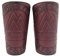 COSFAN Geprägte Lederarmbänder Wikinger Odin Gauntlet Bracers Embossed Arm Guards Breite Armschutzmanschette Punk Mittelalterliche Armschienen Viking Bracers Costume (Weinrot)