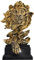 XINGYAN Würdige Harz Löwen Statuen Der König der Tiere Dekoration für Haus, Büro, Studie, Buch Regal, Löwenkopf Figuren, Beste Skulptur Geschenk für Mann mit Dominanz (Golden)
