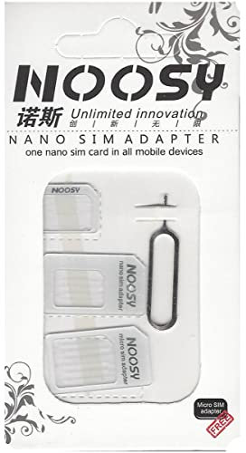 Adaptateur de carte Sim Nano 4 en 1 Noosy + adaptateur de carte Micro Sim + adaptateur de carte SIM Standard pour Universel, Iphone, Samsung, Pixel, Xiaomi (6)