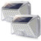 Lampe Solaire Exterieur Detecteur de Mouvement IP65 Etanche Lumiere Projecteur Led Éclairage Mural d'extérieur Spot Solaire Luminaire pour Jardin Garage Carport Terrasse Maison Blanc [lot de 2]