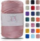 Makromecity Fil de macramé de qualité supérieure,2 mmx230 m,En polypropylène,Pour artisanat, décoration de la maison, assiette de table, sac à main, coureur,Attache-tétine,20 couleurs (rose)