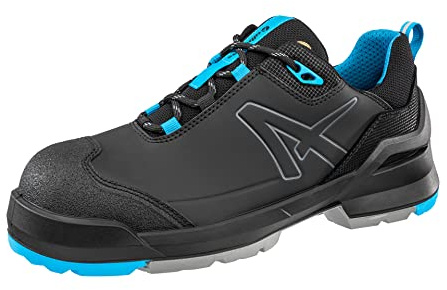 ALBATROS TARAVAL Low S3 – rutschfest metallfrei - Arbeitsschuhe mit Fiberglaskappe - Größe 44 - Unisex Sicherheitsschuhe – Black Blue