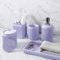 XLHOMO Badezimmer-Zubehör-Set aus Kunstharz, 5-teilig, Lotion-Seifenspender, Zahnbürstenhalter, Badezimmer-Becher, Qtip-Halter und Schminktisch-Tablett, Badezimmer-Arbeitsplatten-Organizer-Set für