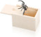 Spider Scare Prank Box, GLADFRESIT Wooden Scarebox Toy, Handmade Prank Spider, Fun Joke Mischief Practical Gifts for Kids Adults Halloween April Fool's Day