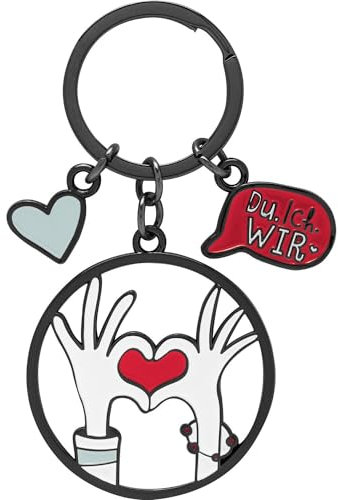 H:)PPY life Schlüsselanhänger Motiv Du, ich, wir: Schlüsselanhänger mit niedlichen Charms