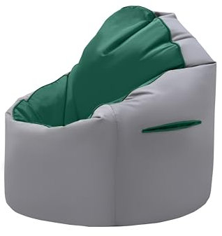 Loft 25 sitzsack mit füllung, sitzsack Kinder, sitzsäcke Outdoor 80 x 84 cm, Gaming sitzsack, wasserbeständig Bean Bag, sitzsack Erwachsene, sitzsack mit Rückenlehne (Grün)