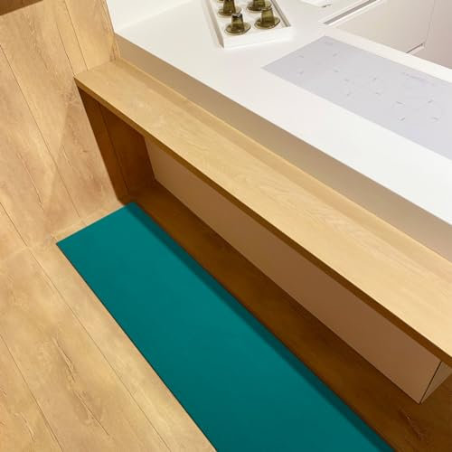 OLIVO.shop ROTOLO STYLE Tappeto cucina su misura, Passatoia cucina antiscivolo, Tappeto cucina pvc, 6 colori e varie misure. (50x210 cm, Petrolio)
