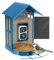 SOLIOM Bird Feeder with Camera Wireless Outdoor,Video Bird Feeder Camera with AI Identify Bird Species,Auto Record Bird Video & Notify You,5W Solar Panel,IP65 Weatherproof,Metal Case BF08(Blue)