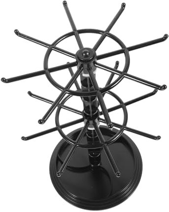 LIFKOME Schlüsselanhänger-aufhänger Schmuck-organizer-ständer Stand Schmuckständer Verkaufsständer Schmucktürme Schmuckhalter-organizer Kettenständer Haarseil Rotieren Lagerregal Plastik