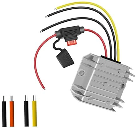 10A 60W 12V auf 6V Konverter 24V auf 6V Step-Down Konverter Reduzierstück Stromwandler Mini Modul IP68 mit Sicherung