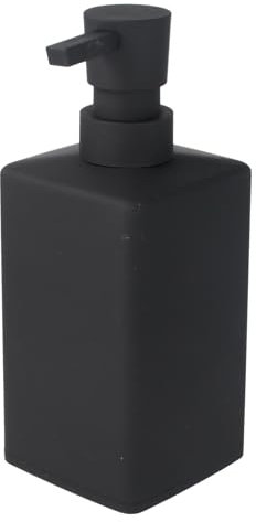 PARSA Beauty Seifenspender schwarz – Spender für Flüssigseife, Nachfüllbarer Pumpspender mit softem Rubber Finish, modern & zeitlos, Badaccessoire für Waschbecken & Gäste-WC
