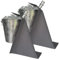 BOTTLECLOTHS - Original Collection, Flaschentücher für Eiskübel, Baumwolle, 42 cm, Eckloch, genähter Kreis (Platin, 2 Stück)