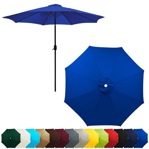 HonunGron Recambio Toldo De Sombrilla De 6 Varillas/8 Varillas, Toldo De Repuesto para Sombrilla De 2m/2.7m/3m, UV 50+, Sombrilla Terraza Exterior Repuesto Sombrilla (6 ribs-2m(6.5ft),Azul Real)