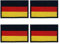 4 Stück Aufnäher Zum Aufbügeln, Deutschland-Flagge-Patch, Abzeichen-Stickerei-Stoff-Patch, Mini-Aufnäher Zum Aufbügeln, Rucksack-Kleidung, Dekorativer Aufnäher