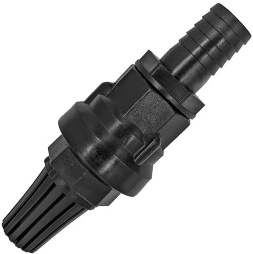 Gewinde Fitting Verschraubung aus Kunststoff PP PE PVC - Fußventil Set mit 1/2 Zoll - Filterkorb + Schlauchtülle Außen Durchmesser 13mm + Rückschlagventil