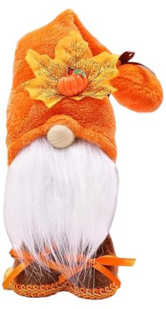 LIbgiubhy Plüschstoff, Thanksgiving-Ornamente, handgefertigt, Zwerge, Paar, handgefertigte Puppenfigur für Tischdekorationen