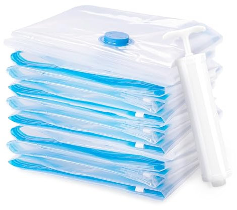 KARAT Vakuumbeutel für Kleidung & Bettdecken 40 x 60cm Vakuum Kleiderbeutel mit Luftdichtem Ventil, Wiederverwendbar & Staubdicht, Vacuum Bags Platzsparer 1 Stück, Transparent (Tom)