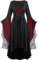 MNSWR Halloween Halloween Kleid Clearance Gothic Partykleid V Ausschnitt Vintage Ärmelloses Kleid Neckholder Kleider Fledermaus Gürtel Hals Festival Camis Doppelschicht Spitzenkleid Cosplay Große Grö