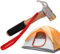 Campinghammer – Outdoor-Hammer mit Holzgriff, praktischer Hammer, Abzieherwerkzeuge, stoßdämpfender Abzieher, multifunktionaler Hammer für Damen und Herren