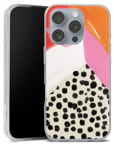 Silikon Hülle kompatibel mit Apple iPhone 16 Pro Case transparent Handyhülle Art Abstrakt Kunst